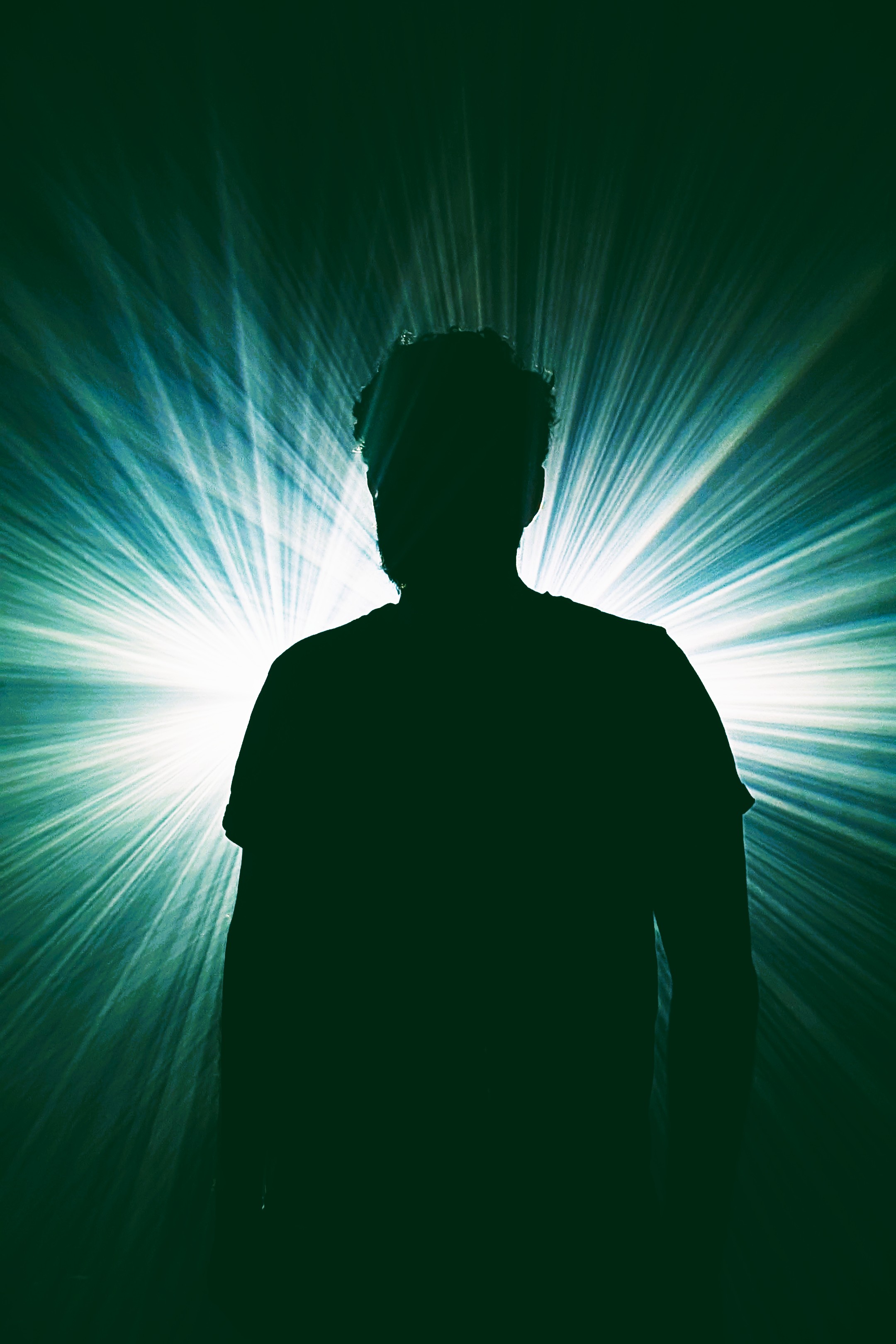 Alberto Gennaro in a light installation